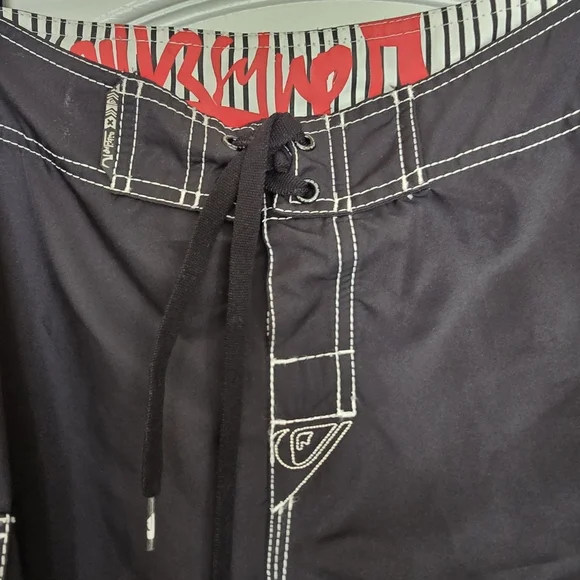 NWT Vintage Quiksilver Kelly Slater Men's Black Swim Board Shorts Trunks